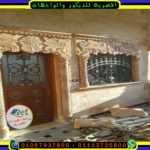 ديكرو خارجى بالحجر للسور والباب